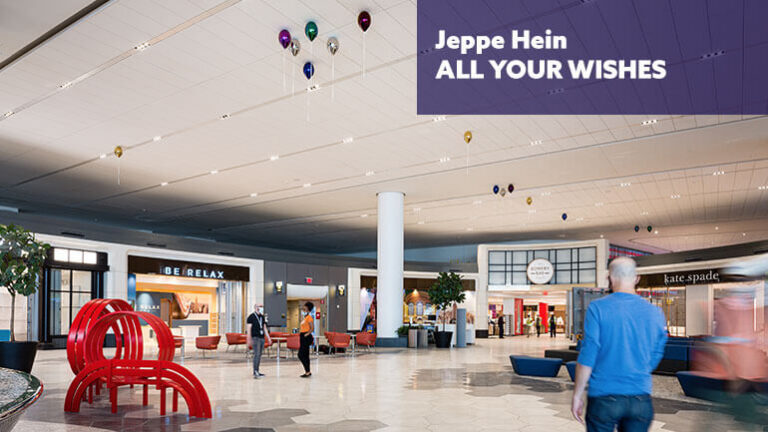 Jeppe Hein's "All Your Wishes" art installation at LaGuardia's Terminal B